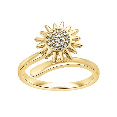 Angele M. – Anillo para mujer, tono dorado, anillo de metal rodiado, tamaño ajustable de 50 a 56, idea de regalo de Navidad para mujer – Haz clic en la tienda SC Crystal para ver todos nosotros.