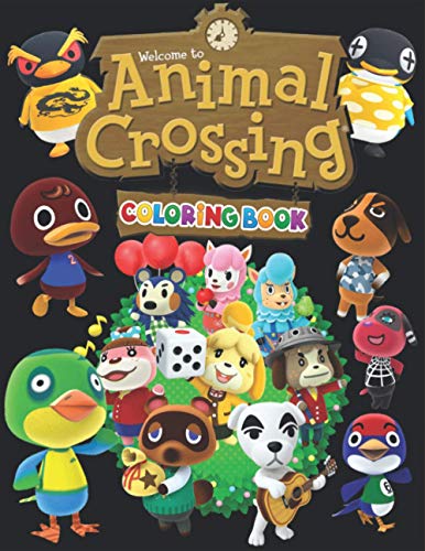 Animal Crossing Coloring Book: +50 Animal Crossing Colouring Book For kids and Adults,Perfect Gift, Designed To Relax And Calm, +50 Amazing Drawings - All Characters.
