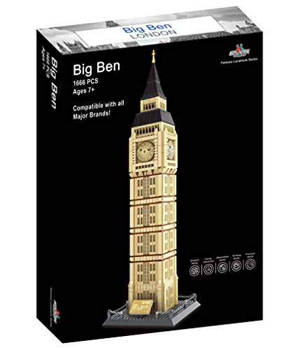 Apostrophe Games Conjunto de Bloques de construcción Big Ben - 1666 Piezas Apostrophe Games Conjunto de Bloques de construcción Big Ben - 1666 Piezas