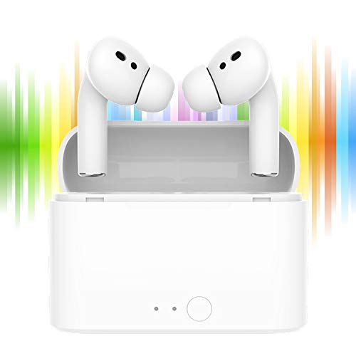 Auriculares inalámbricos Bluetooth 5.0, Auriculares estéreo Deportivos IPX5 Impermeables Control Táctil, Micrófono Incorporado y Estuche de Carga, para iPhone Xiaomi Samsung Huawei Android (White)… Auriculares inalámbricos Bluetooth 5.0, Auriculares estéreo Deportivos IPX5 Impermeables Control Táctil, Micrófono Incorporado y Estuche de Carga, para iPhone Xiaomi Samsung Huawei Android (White)…