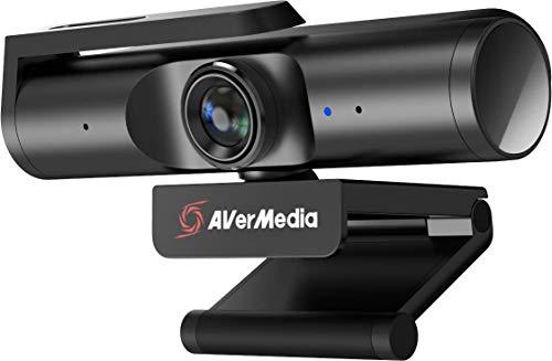 AVerMedia Transmisión en vivo CAM 513, cámara web 4K ultra gran angular con cubierta de cámara, micrófono integrado, Plug and Play para juegos, stream, videollamadas - PW513