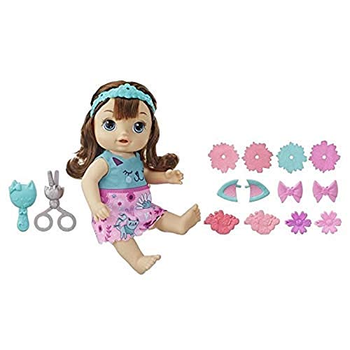 Baby Alive – Peluquería mágica – Muñeca electrónica de Cabello marrón – Versión Francesa