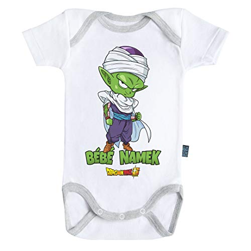 Baby Geek Bébé Namek Piccolo - Body de manga corta para bebé con licencia oficial blanco 12-18 Meses