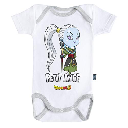 Baby Geek Petit Ángel – Vados – Dragon Ball Super – Body para bebé de manga corta – Licencia oficial gris 12-18 Meses