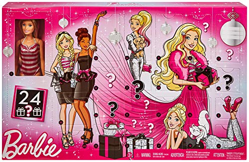 Barbie Fashionista Calendario de Aviento Muñeca con modas y accesorios sorpresa (Mattel GFF61)