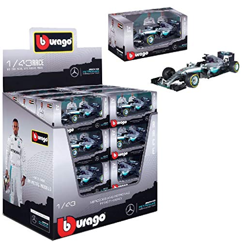 Bburago 15638126 - Maqueta de Mercedes AMG Petronas W07 (escala 1:43) , color/modelo surtido