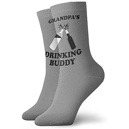 Be-ryl Grandpa'S Drinking Buddy Socks Calcetines de Hombre y Mujer Calcetines de Estilo Vintage
