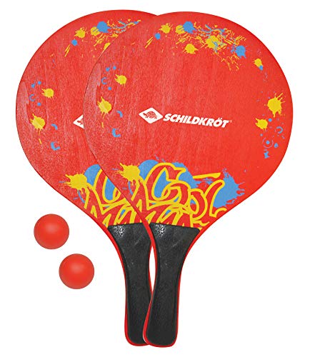 Beachball Set XL, 2 Raquetas de Madera, 2 Bolas, en un Bolsillo de Red Beachball Set XL, 2 Raquetas de Madera, 2 Bolas, en un Bolsillo de Red