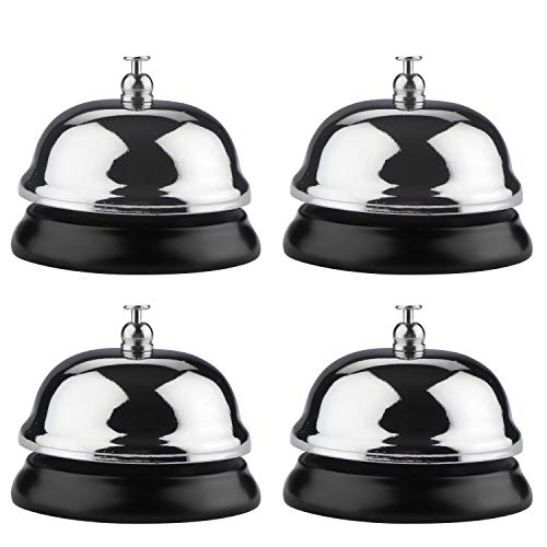 BELLE VOUS Timbre de Servicio (Pack de 4) 6 x 5cm Timbre de Mesa Cromado para Recepción Hotel Restaurante Bar Conserje Mayordomo y Obra Drama - Timbre Encimera, Llamar Botones Cocina BELLE VOUS Timbre de Servicio (Pack de 4) 6 x 5cm Timbre de Mesa Cromado para Recepción Hotel Restaurante Bar Conserje Mayordomo y Obra Drama - Timbre Encimera, Llamar Botones Cocina