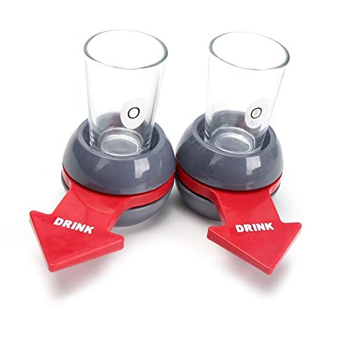 BESTZY Spin the Shot - Juego de 2 vasos de chupito para bares, fiestas, fiestas