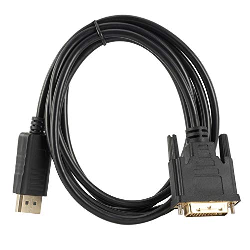 Binghotfire Cable Adaptador DP a DVI Displayport a DVI 24 + 1 Cable Adaptador 1,8 Metros Negro