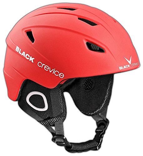 Black Crevice Kitzbühel Casco de esquí, Unisex-Adulto, Rojo, S (55-56 cm)