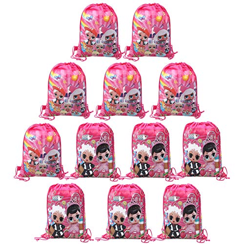 Bolsas con Cordón de LOL Bolsa Regalo,Bolsas de Muñeca Sorpresa 12 Unidades de Bolsas con Cordón,Mochila de LOL para Niños, Bomboneras para Fiestas de Cumpleaños,Suministros para Niños y Niñas Bolsas con Cordón de LOL Bolsa Regalo,Bolsas de Muñeca Sorpresa 12 Unidades de Bolsas con Cordón,Mochila de LOL para Niños, Bomboneras para Fiestas de Cumpleaños,Suministros para Niños y Niñas