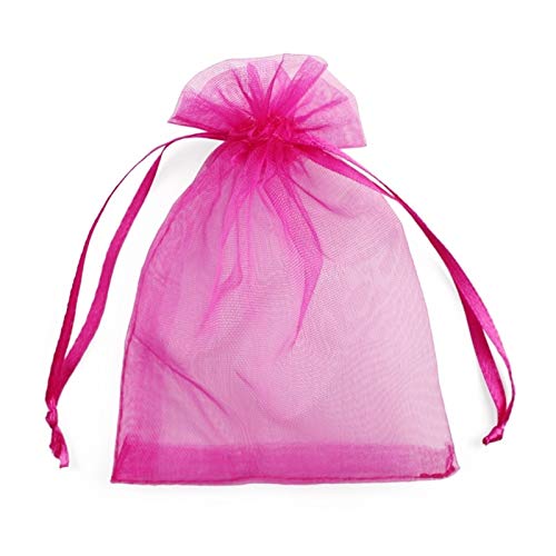 Bolsas de regalo, 50 unids / lote 7x9 9x12 10x15 13x18cm bolsas de organza bolsa de joyería de la joyería decoración de la fiesta de la boda bolsas dibujables bolsas de regalo bolsas de joyería embala
