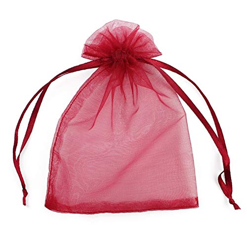 Bolsas de regalo, 50 unids / lote 7x9 9x12 10x15 13x18cm bolsas de organza bolsa de joyería de la joyería decoración de la fiesta de la boda bolsas dibujables bolsas de regalo bolsas de joyería embala