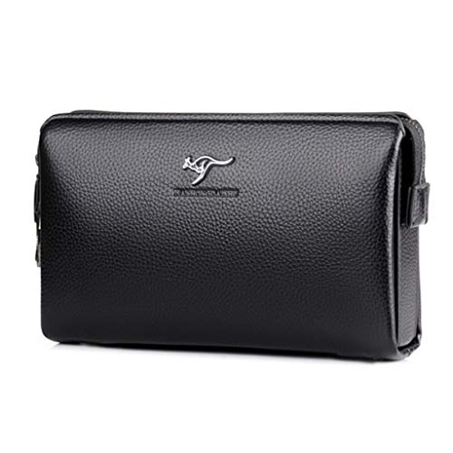 Bolsos Bloqueo De Código, Bolso De Mano para Hombre De Cuero Carteras Mu?Eca Embrague De Piel Grande Monedero con Cremallera para Tarjetero Llaves Monedas Dinero,Black Bolsos Bloqueo De Código, Bolso De Mano para Hombre De Cuero Carteras Mu?Eca Embrague De Piel Grande Monedero con Cremallera para Tarjetero Llaves Monedas Dinero,Black