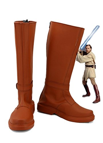 Botas de disfraz de Star Wars JediKnight Obi-Wan Kenobi de Telacos, Female size 9, Marrón