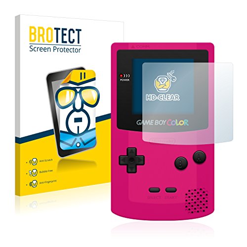 BROTECT Protector Pantalla Compatible con Nintendo Gameboy Color Protector Transparente (2 Unidades) Anti-Huellas