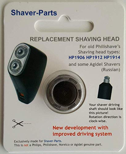 Cabezal de afeitar, modelo: HP1906 HP1912 HP1914. Cabezales de afeitado alternativos para las antiguas afeitadoras Philips / Philishave de los años 70 y 80.