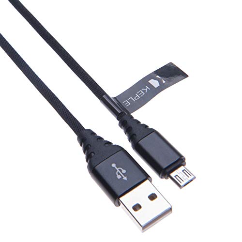 Cable Micro USB de Carga Rápida Cargador Trenzado de Nylon Sincronización de Datos Compatible con Controladores de Juegos PS4, PS3, Xbox One, One S, One X, Elite Controller | 0.5m