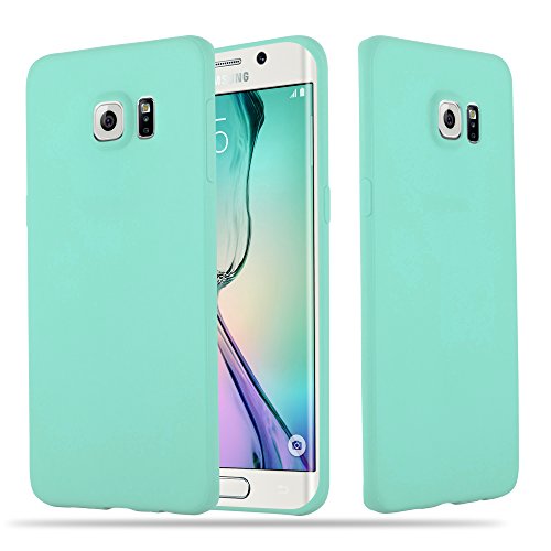 Cadorabo Funda para Samsung Galaxy S6 Edge Plus en Candy Azul - Cubierta Proteccíon de Silicona TPU Delgada e Flexible con Antichoque - Gel Case Cover Carcasa Ligera