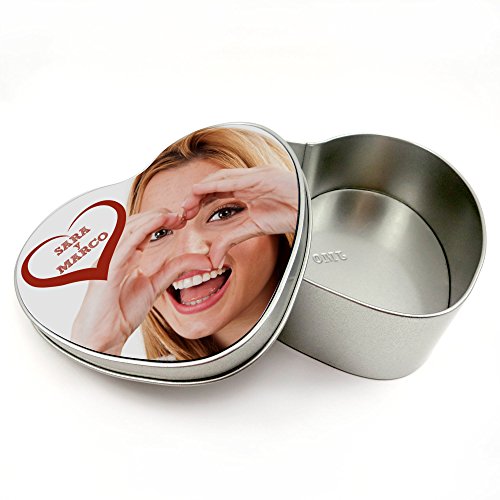 Caja metálica corazón Personalizada con Foto. Caja Regalo de Aluminio. Estuche Personalizado. Regalo Original. Varios Modelos Disponibles. CORAZÓN Caja metálica corazón Personalizada con Foto. Caja Regalo de Aluminio. Estuche Personalizado. Regalo Original. Varios Modelos Disponibles. CORAZÓN
