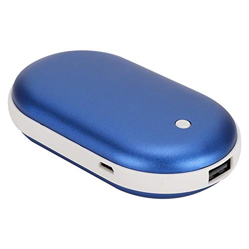 Calentador de Manos, Mini Calentador de Manos portátil Multifuncional 5200mAh Banco de energía de Carga del teléfono móvil, Apagado automático Inteligente(Azul)