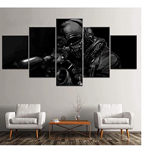 Call Duty Ghosts Game lienzo pintura impresión dormitorio decoración del hogar arte de la pared pintura cartel imagen-40x60cm 40x80cm 40x100cm sin marco