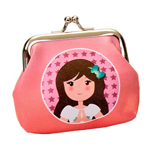 Cartera Monedero con Figura DE NIÑA DE Primera COMUNIÓN. SE Vende EN LOTES DE 20 UDS. Medidas 10,5X 8,5 CM