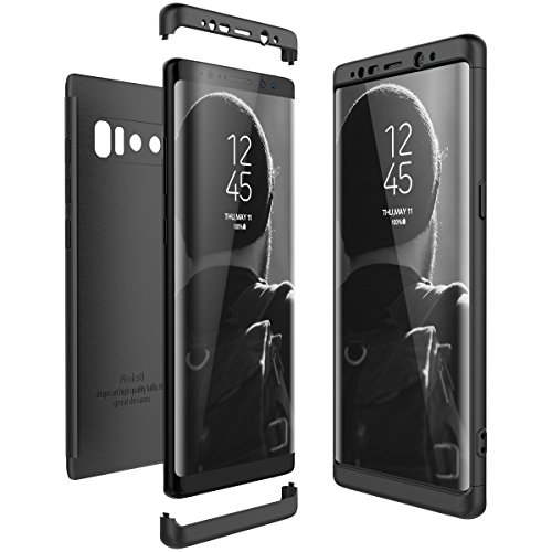 CE-Link Funda Samsung Galaxy Note 8, Carcasa Fundas para Samsung Galaxy Note 8, 3 en 1 Desmontable Ultra-Delgado Anti-Arañazos Case Protectora - Negro