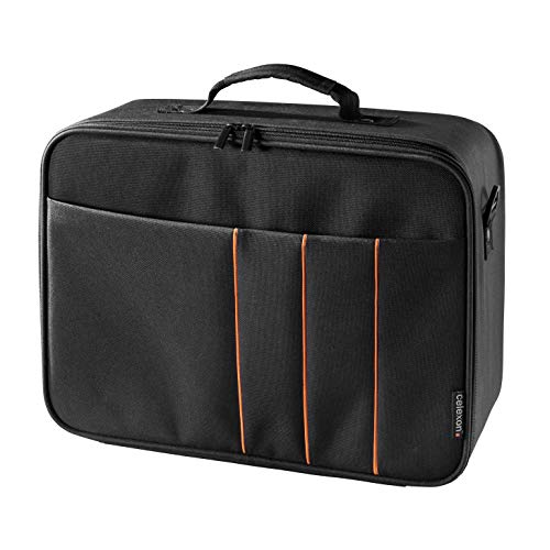 celexon Maletín para proyectores Economy Line Large hidrófugo y Lavable Carcasa Dura - 41x29x15 cm - 100% poliéster - Negro