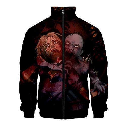 Chaqueta De Bolsillo con Cremallera para Hombre Dead by Daylight Periphery Horror Game Impresión En Color En 3D Unisex Casual Stand Jacket Collar Chaqueta De Bolsillo con Cremallera para Hombre Dead by Daylight Periphery Horror Game Impresión En Color En 3D Unisex Casual Stand Jacket Collar