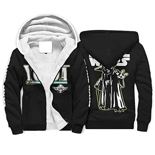 Chaqueta unisex con cremallera completa, de invierno, de fieltro, con capucha, divertida, con cremallera, para regalo de cumpleaños, color blanco 2XL Chaqueta unisex con cremallera completa, de invierno, de fieltro, con capucha, divertida, con cremallera, para regalo de cumpleaños, color blanco 2XL