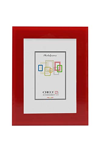 CHELY INTERMARKET, Marco de Fotos Cristal 13x18 cm/Rojo/MOD-3250 | Ideal para Hogar, despacho | Fotografías de Boda | Listado de Precio.(3250-13x18-0,50)