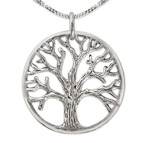 Clever Juego de joyas plateado colgante vida árbol Diámetro 21 mm antiguo ennegrecido auricular abierto con tanque Cadena 50 cm Plata De Ley 925 Clever Juego de joyas plateado colgante vida árbol Diámetro 21 mm antiguo ennegrecido auricular abierto con tanque Cadena 50 cm Plata De Ley 925