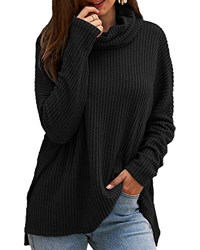 CNFIO Jersey Punto Mujer Invierno Cuello Alto Redondo Jerseys Camiseta Manga Larga Sueter Mujer Suelto Jerseys Basico Casual Sudadera Rebeca CNFIO Jersey Punto Mujer Invierno Cuello Alto Redondo Jerseys Camiseta Manga Larga Sueter Mujer Suelto Jerseys Basico Casual Sudadera Rebeca