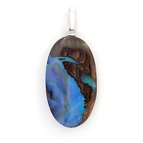 Colgante de Oro blanco 18Kl y Ópalo australiano Boulder - 20 quilates - Envío con seguro y número de seguimiento en línea Colgante de Oro blanco 18Kl y Ópalo australiano Boulder - 20 quilates - Envío con seguro y número de seguimiento en línea