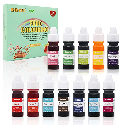 Colorante alimentario 12*6ml, Colorante Alimentario Alta Concentración Liquid Set para Colorear los Bebidas Pasteles Galletas Macaron Fondant Colorante alimentario 12*6ml, Colorante Alimentario Alta Concentración Liquid Set para Colorear los Bebidas Pasteles Galletas Macaron Fondant