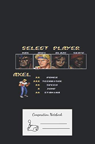 Composition Notebook: Streets Of Rage 2 – Select Axel Premium Journal And Logbook