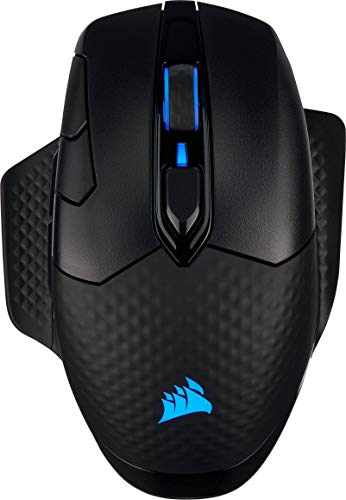 Corsair Dark Core RGB PRO SE, Ratón para Juegos Inalámbrico/Cable con Carga Inalámbrica Qi, Sensor Óptico de 18.000 PPP, Ocho Botones Programables, Retroiluminación Dinámica Multicolor, Negro