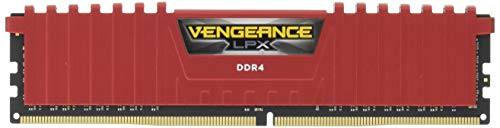 Corsair Vengeance LPX - Módulo de Memoria XMP 2.0 de 4 Gb (1 X 4 Gb, DDR4, 2400 MHz, C16), Rojo
