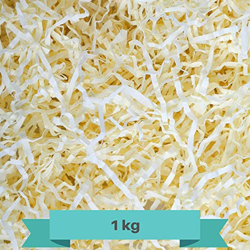 Creative Deco 1kg Papel Triturado Amarillo Crema Kraft | Reemplazo de Lana de Madera | Relleno Material de Embalaje para Cesta, Caja, Paquete, Viene en Embalaje Azul Creative Deco 1kg Papel Triturado Amarillo Crema Kraft | Reemplazo de Lana de Madera | Relleno Material de Embalaje para Cesta, Caja, Paquete, Viene en Embalaje Azul
