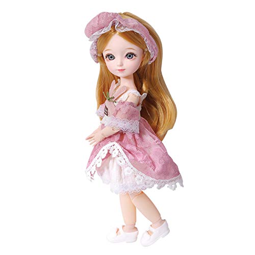 Cucheeky 31cm Dress Up BJD Doll, Princess Doll Set Articulaciones móviles Chica Play House Regalo para niña Juguete