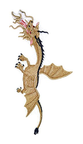 Custom legendario mítico único Dragon Flying coreano dragón] bordado hierro en/coser parche [6.26 "5.28] [hecho en EE. UU.]