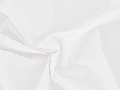 Dalston Mill Fabrics Tela de polialgodón, color blanco, 1 m, algodón Dalston Mill Fabrics Tela de polialgodón, color blanco, 1 m, algodón