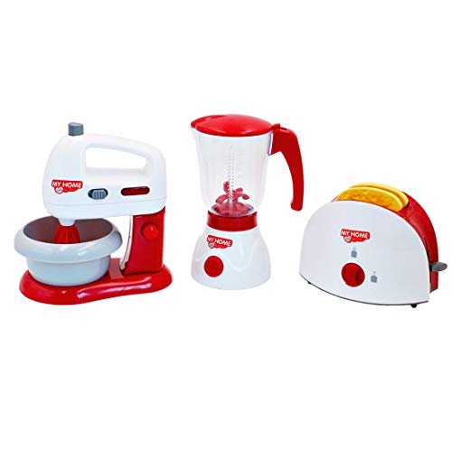 deAO Conjunto de Utensilios Electrodomésticos de Cocina Infantil Accesorios para Cocina de Juguete Incluye Tostadora, Batidora, Licuadora deAO Conjunto de Utensilios Electrodomésticos de Cocina Infantil Accesorios para Cocina de Juguete Incluye Tostadora, Batidora, Licuadora