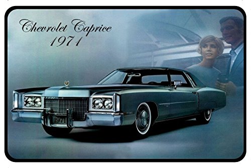 Deko 7 Chevrolet Caprice 1971 - Placa Decorativa (30 x 20 cm), diseño de Chevrolet Caprice, Color Azul