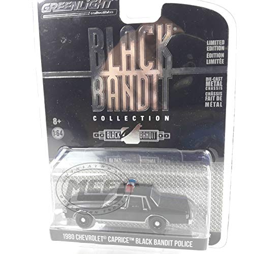 Desconocido 1/64 Chevrolet Caprice Black Bandit Police 1980 Greenlight