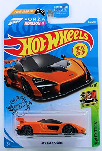 Desconocido 2019 HW Int'l Card Hot Wheels MCLAREN Senna 162/250 Nuevo Modelo HW Exotics Series Orange Die Cast Collector Car