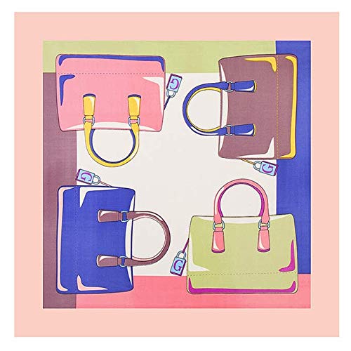 DFGSDFB - Pañuelo de seda para mujer, diseño de vagón pequeño, cuadrado, 60 x 60 cm, 60 x 60 cm, color azul pavo real DFGSDFB - Pañuelo de seda para mujer, diseño de vagón pequeño, cuadrado, 60 x 60 cm, 60 x 60 cm, color azul pavo real